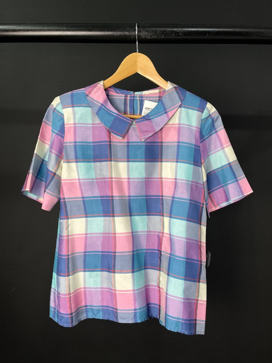 SIN MARCA  Blusa Manga Corta  Varios Cuadros  Talle M