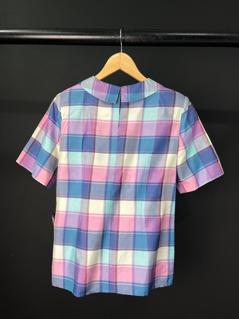 SIN MARCA  Blusa Manga Corta  Varios Cuadros  Talle M