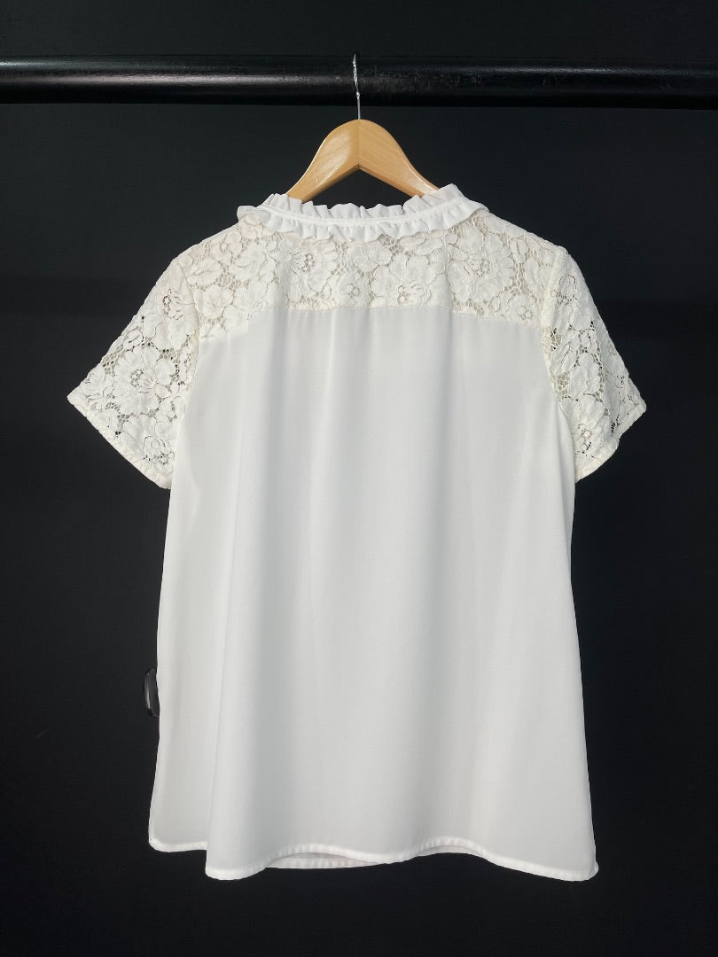 LAGERFELD  Blusa Manga Corta  Blanco  Talle M
