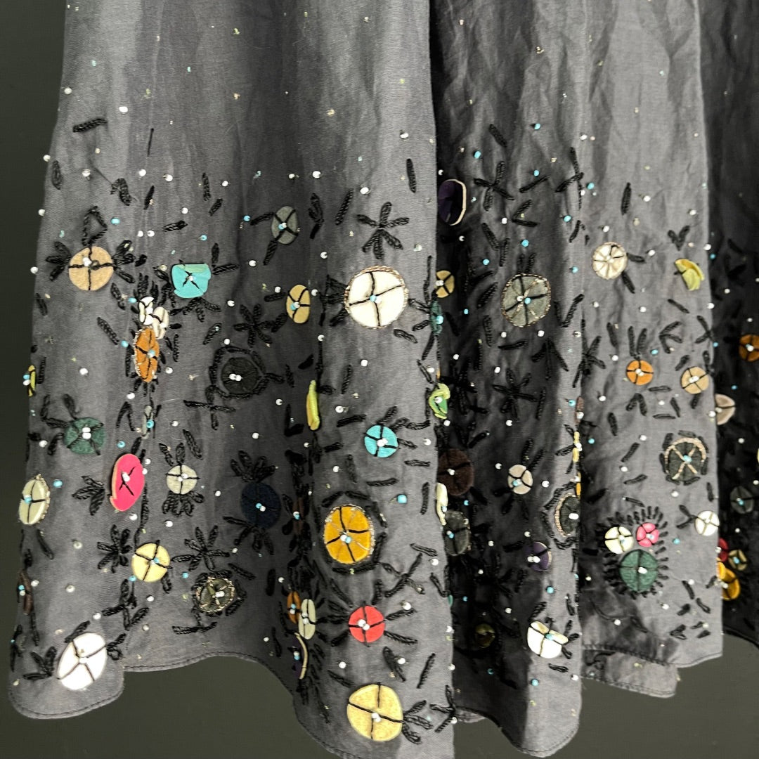 SIN MARCA Pollera Media Pierna Gris Talle 2