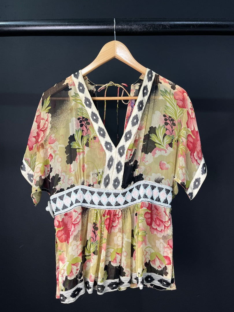 RAPSODIA  Blusa Manga Corta  Varios Floral  Talle M