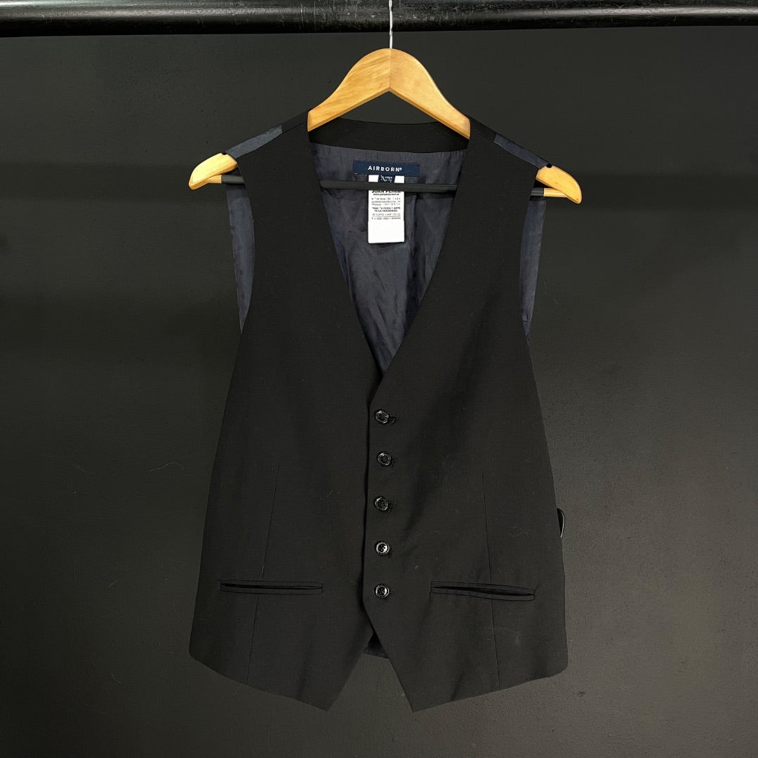 AIRBORN Chaleco Corto Negro Talle XL