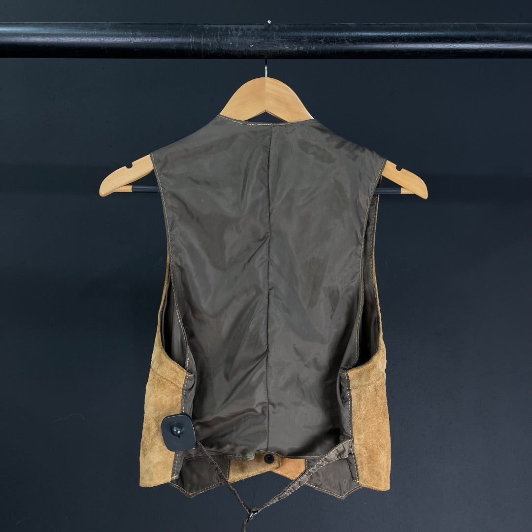 SIN MARCA Chaleco Corto Marron Talle 2