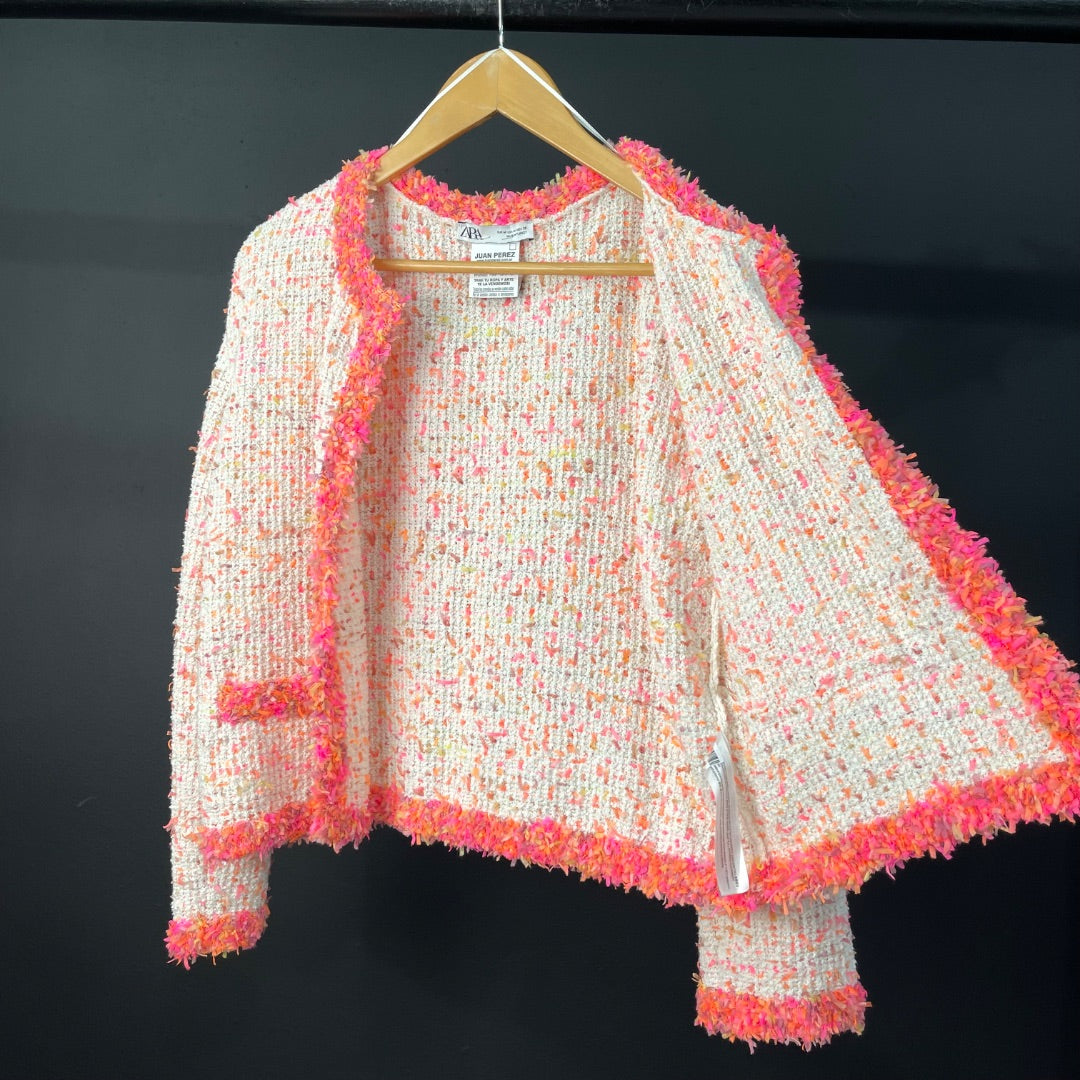ZARA  Campera  Blanco  Talle M