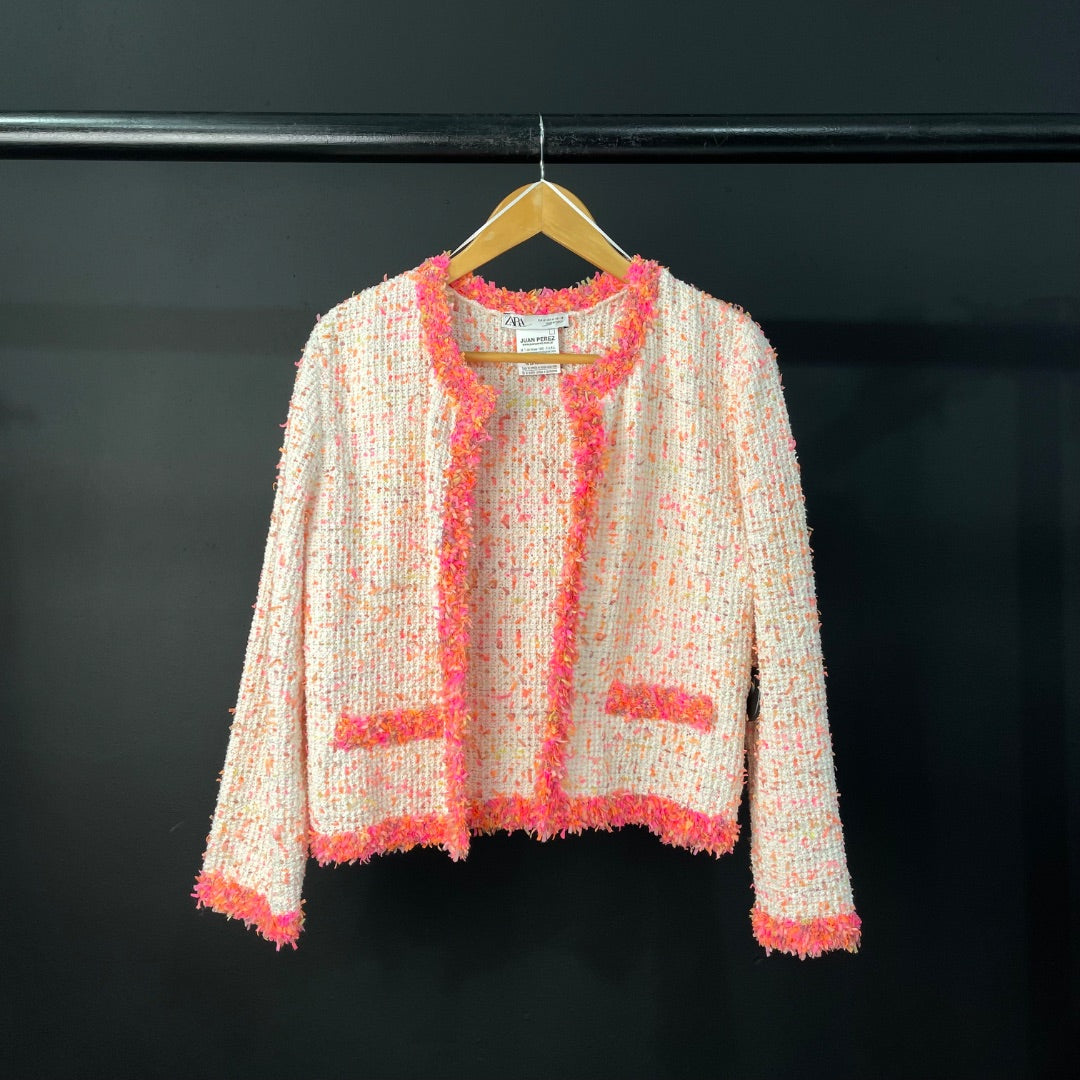 ZARA  Campera  Blanco  Talle M