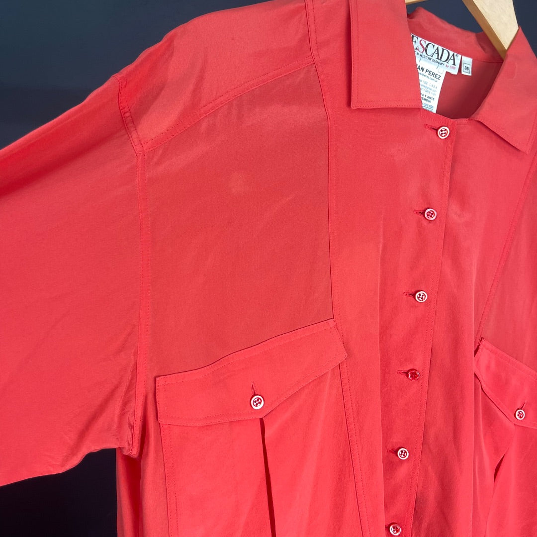 ESCADA Camisa Rojo Talle 38