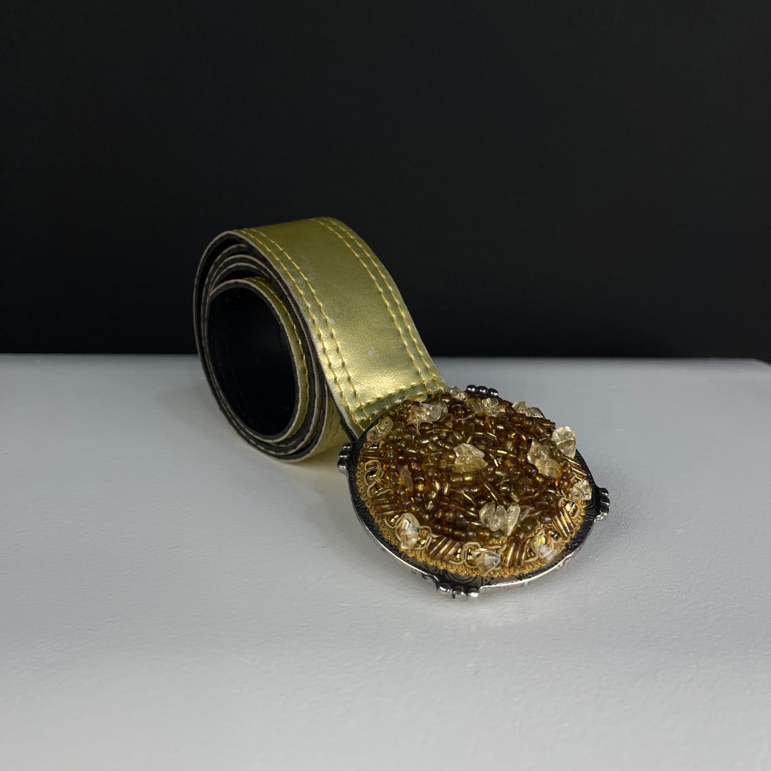 SIN MARCA Cinturon Otro Dorado Talle Unico