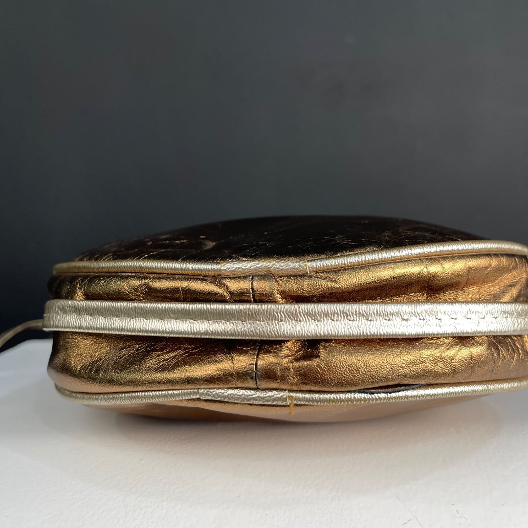 SIN MARCA Cartera Dorado Talle Unico