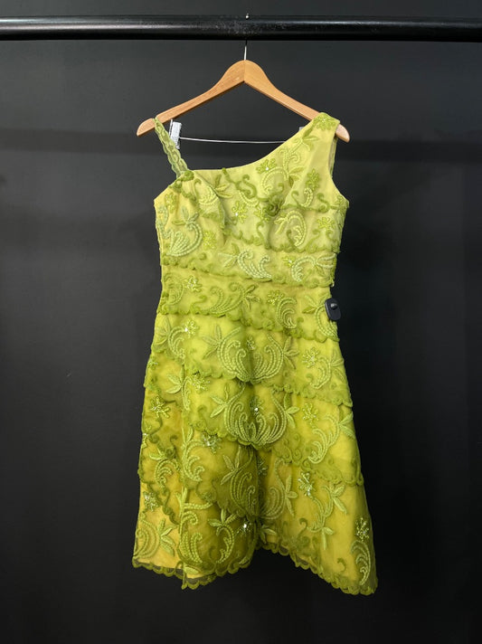 SIN MARCA Vestido Sin Manga Verde Talle M