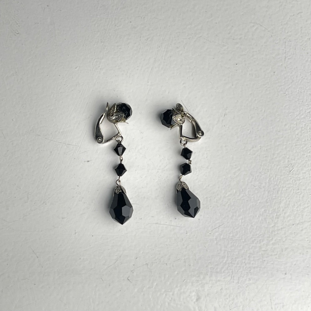 SIN MARCA Collar + Aros Negro Talle Unico