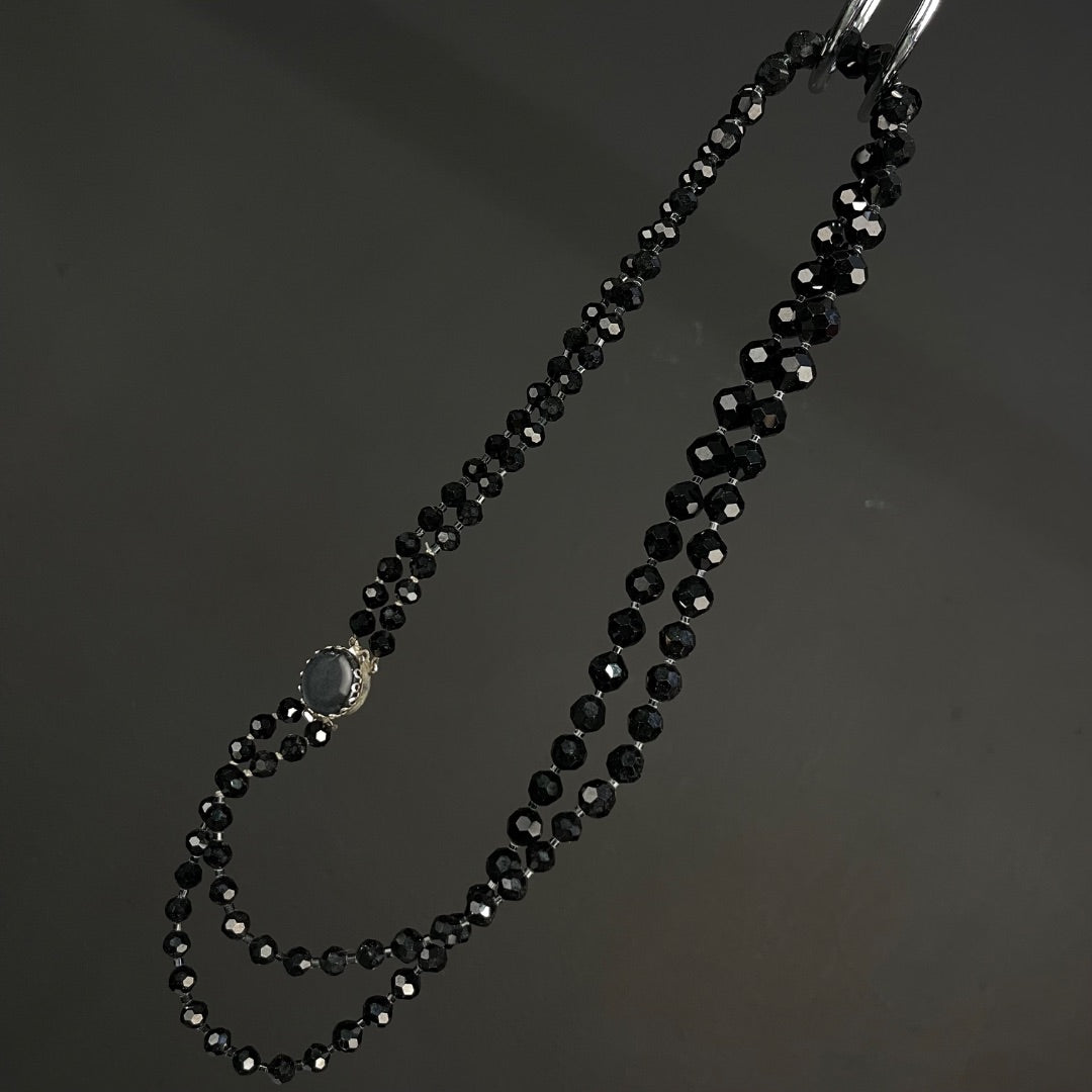 SIN MARCA Collar + Aros Negro Talle Unico