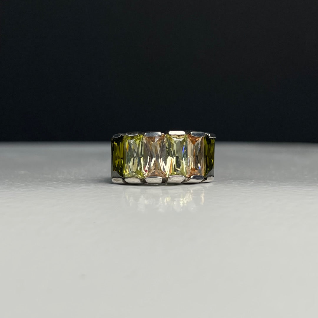SIN MARCA Anillo Plateado Talle Unico