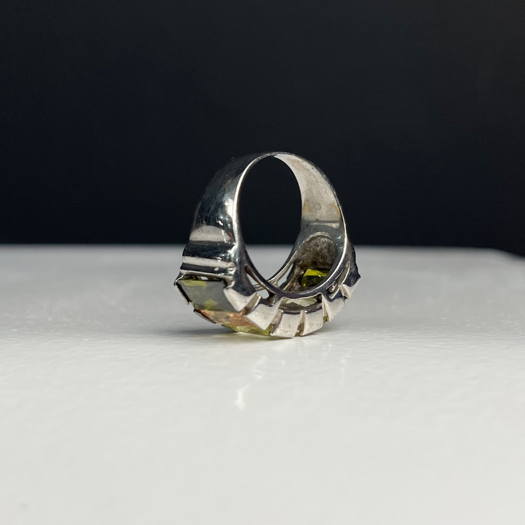 SIN MARCA Anillo Plateado Talle Unico