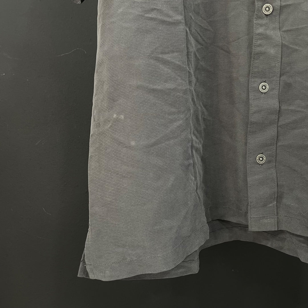 COLUMBIA Camisa Manga Corta Gris Talle L