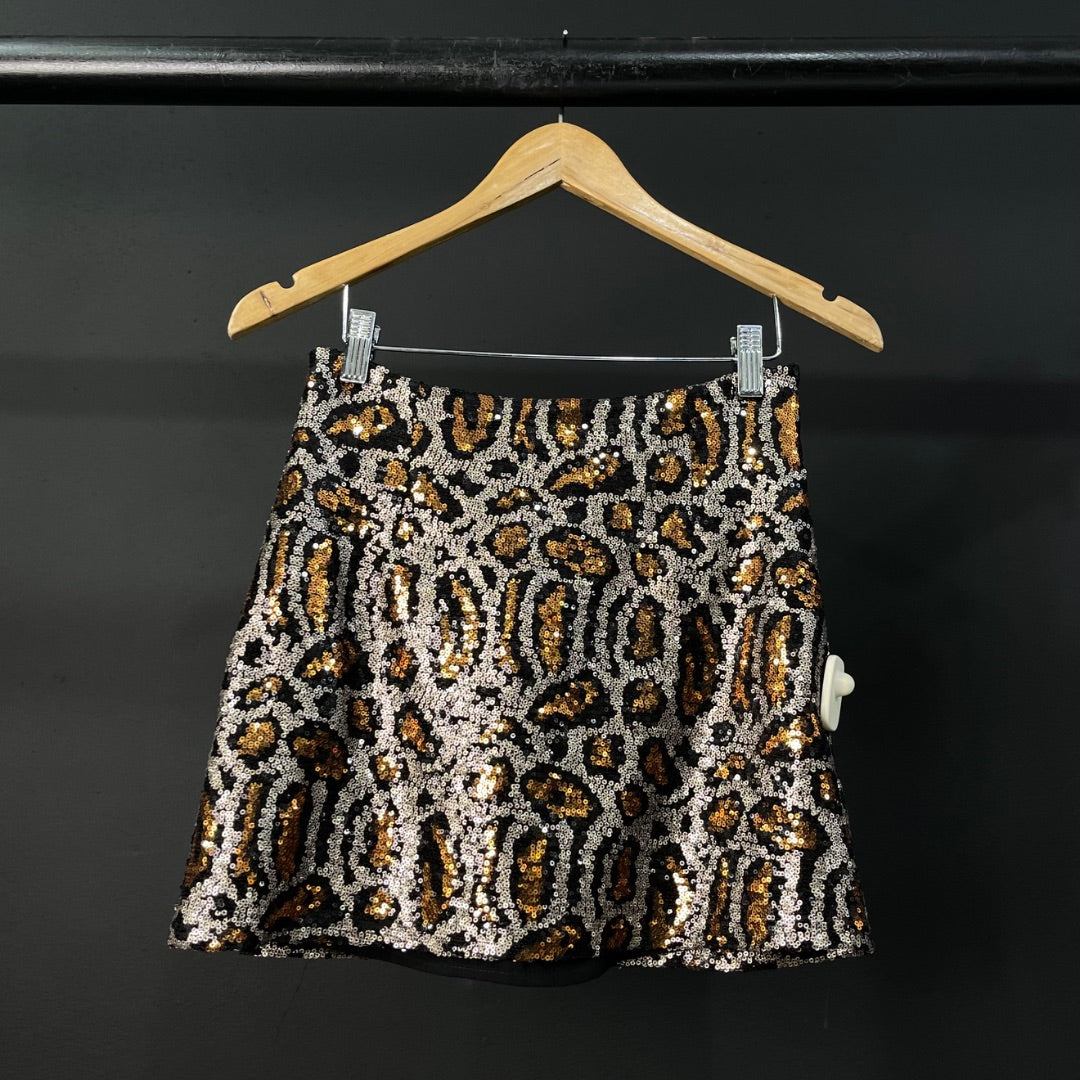 LAS OREIRO  Pollera Mini  Negro  Talle S