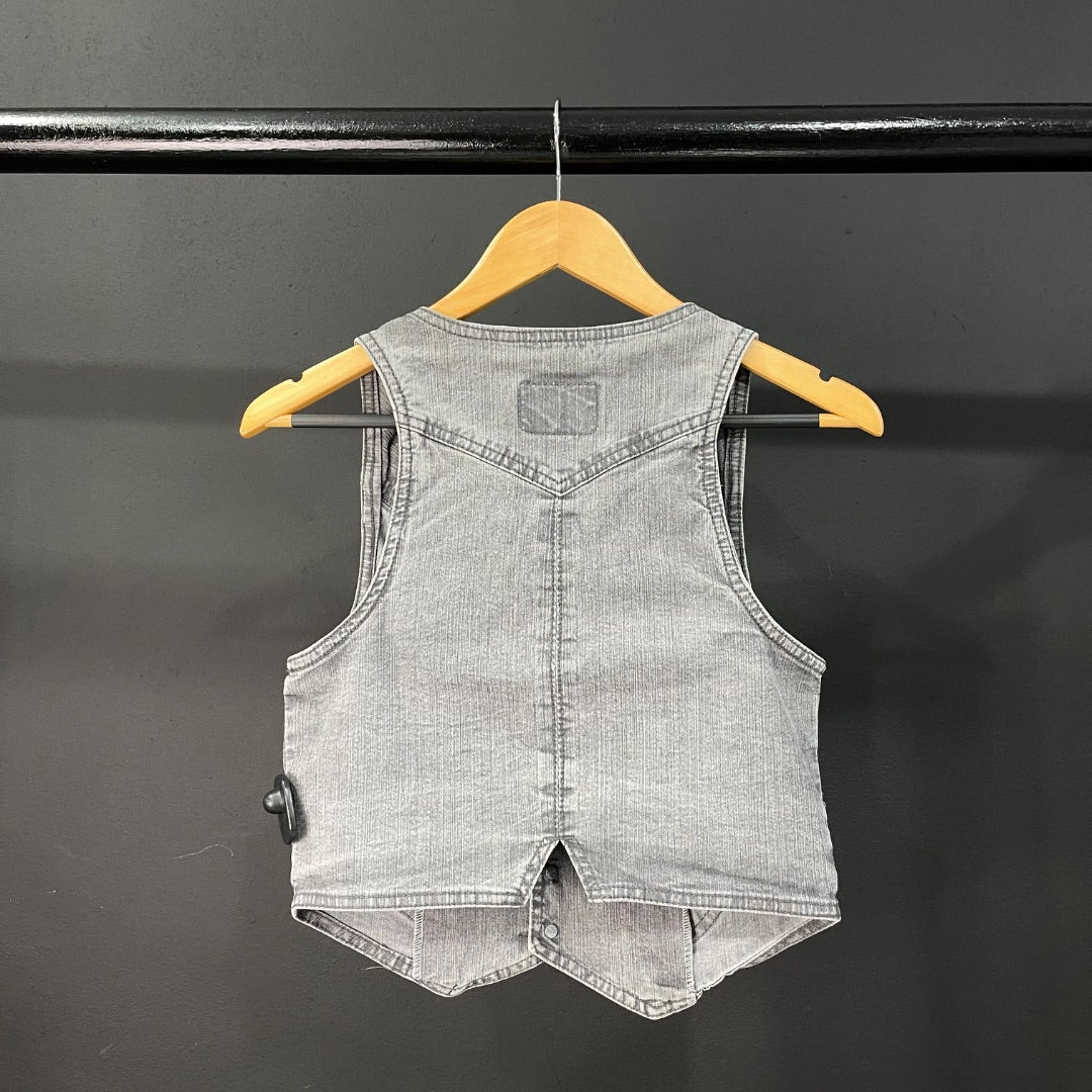 NAHANA JEANS Chaleco Corto Gris Talle 38