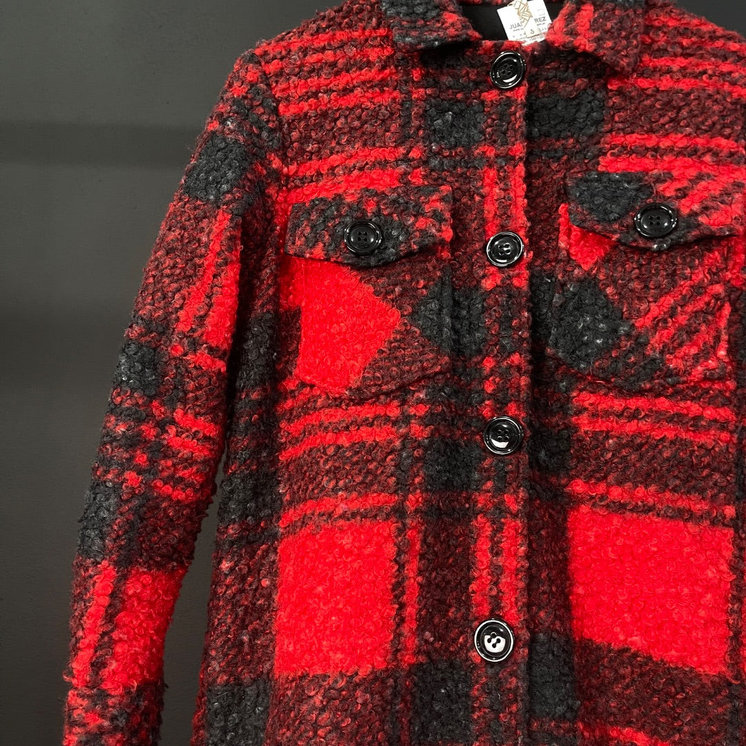 SIN MARCA Saco Varios Rojo Y Negro Talle S
