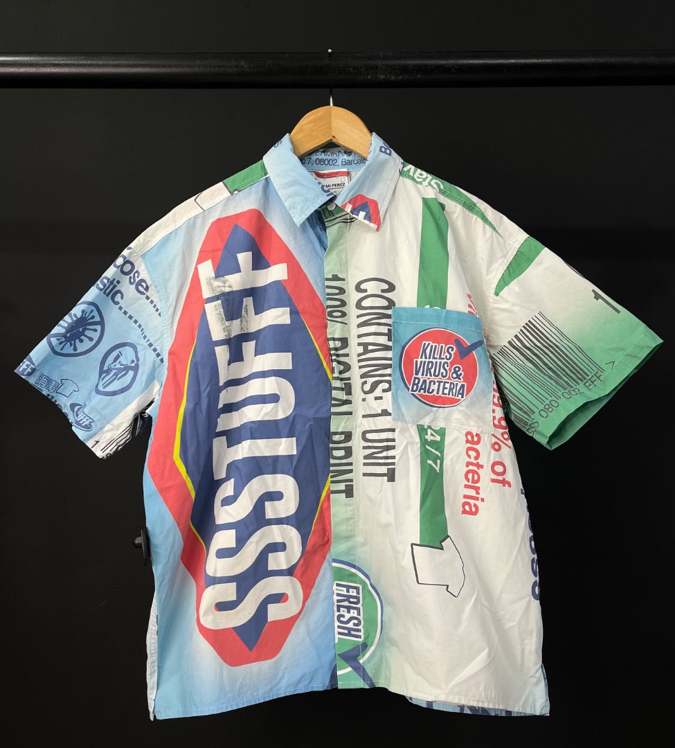 SSSTUFFF  Camisa Manga Corta  Varios  Estampado  Talle M