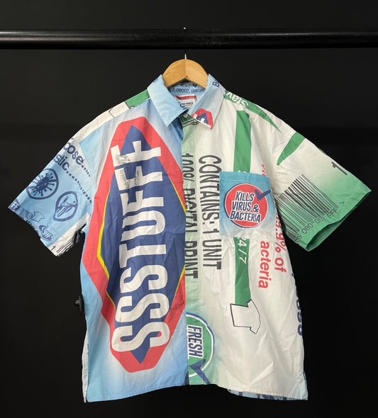 SSSTUFFF  Camisa Manga Corta  Varios  Estampado  Talle M