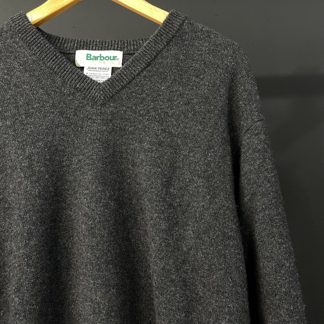 BARBOUR Sweater Gris Talle L