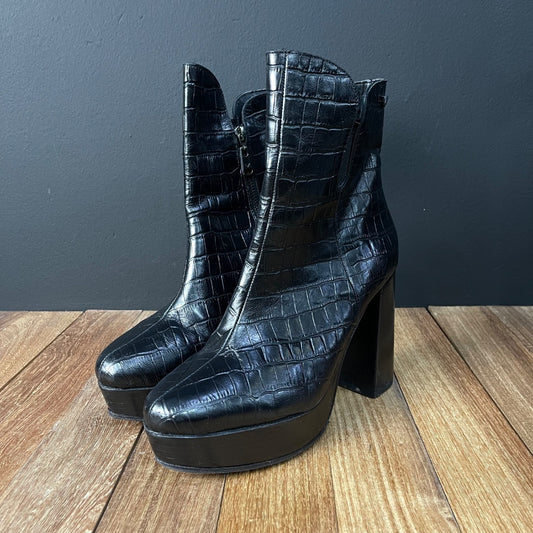 RAPSODIA Taco Alto Grueso Negro Talle 39