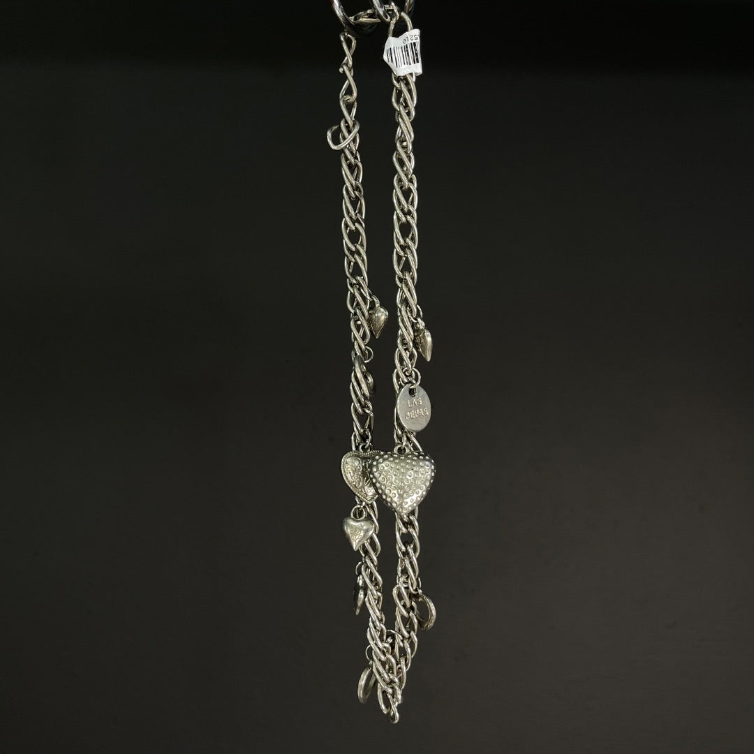 LAS PEPAS Collar Plateado Talle Unico