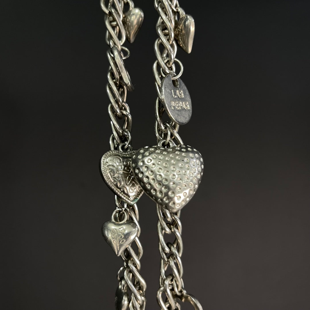 LAS PEPAS Collar Plateado Talle Unico