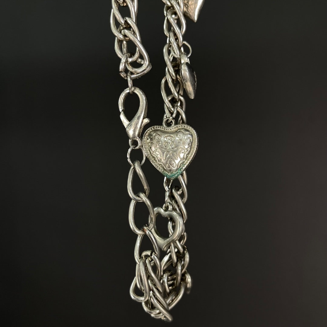 LAS PEPAS Collar Plateado Talle Unico