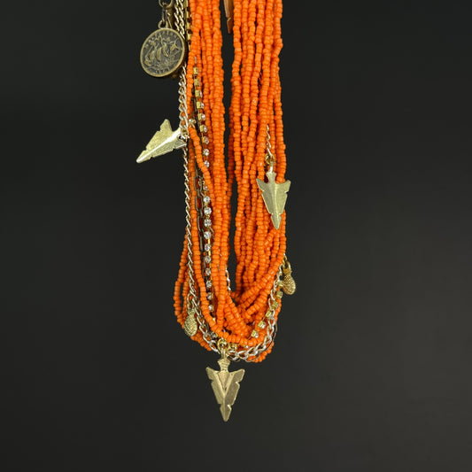 SIN MARCA  Collar  Color Naranja  Talle Unico