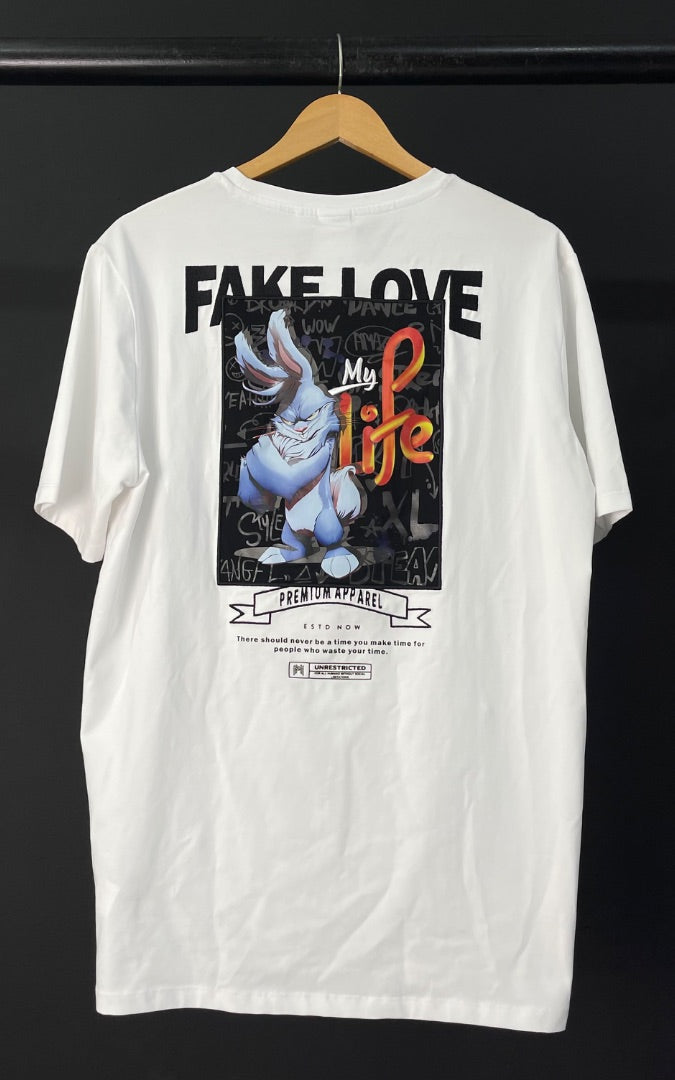 MANÍA JEANS Remera Manga Corta  Blanco  Talle XL