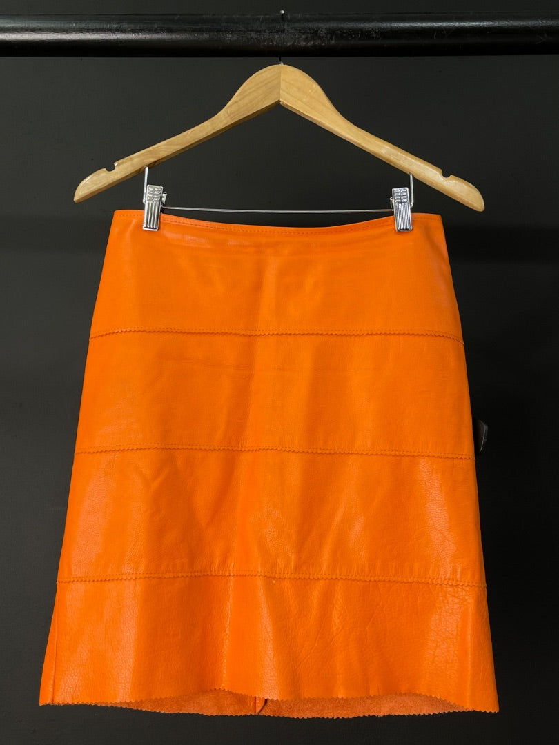 JAZMIN CHEBAR Pollera Media Pierna Naranja Talle 3
