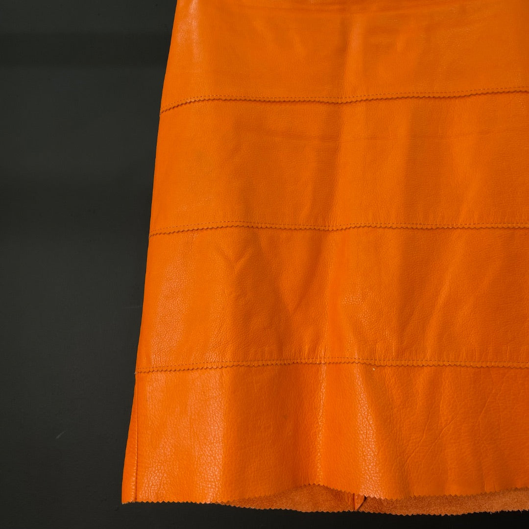 JAZMIN CHEBAR Pollera Media Pierna Naranja Talle 3