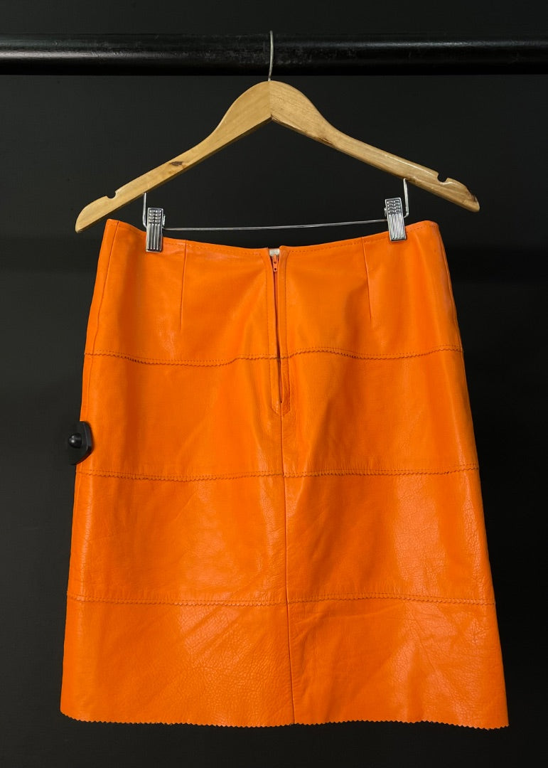 JAZMIN CHEBAR Pollera Media Pierna Naranja Talle 3