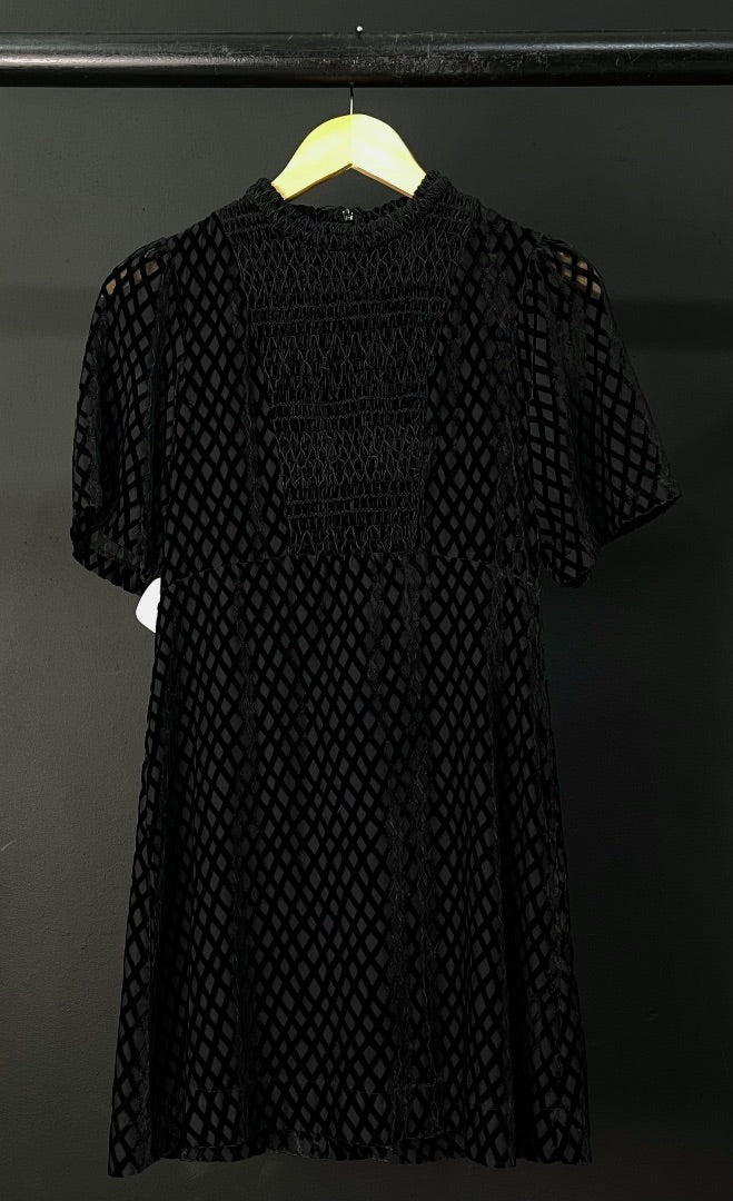 MAJE  Vestido Manga Corta  Negro  Talle 1
