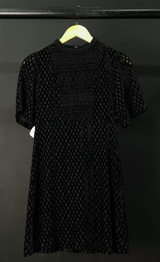 MAJE  Vestido Manga Corta  Negro  Talle 1