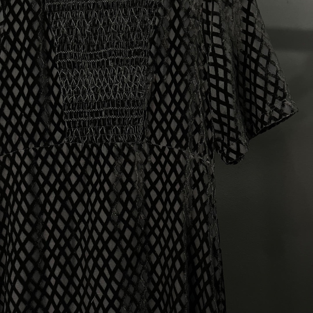 MAJE  Vestido Manga Corta  Negro  Talle 1