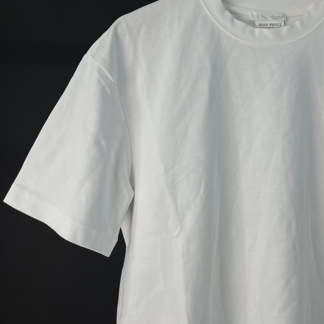 ZARA Remera Manga Corta Blanco Talle M