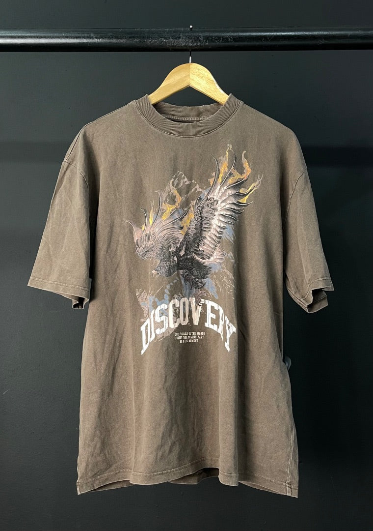 RIVER ISLAND Remera Manga Corta Marron Talle M