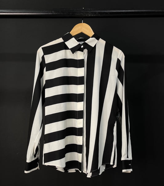 DKNY Blusa Manga Larga Varios Rayado Talle S