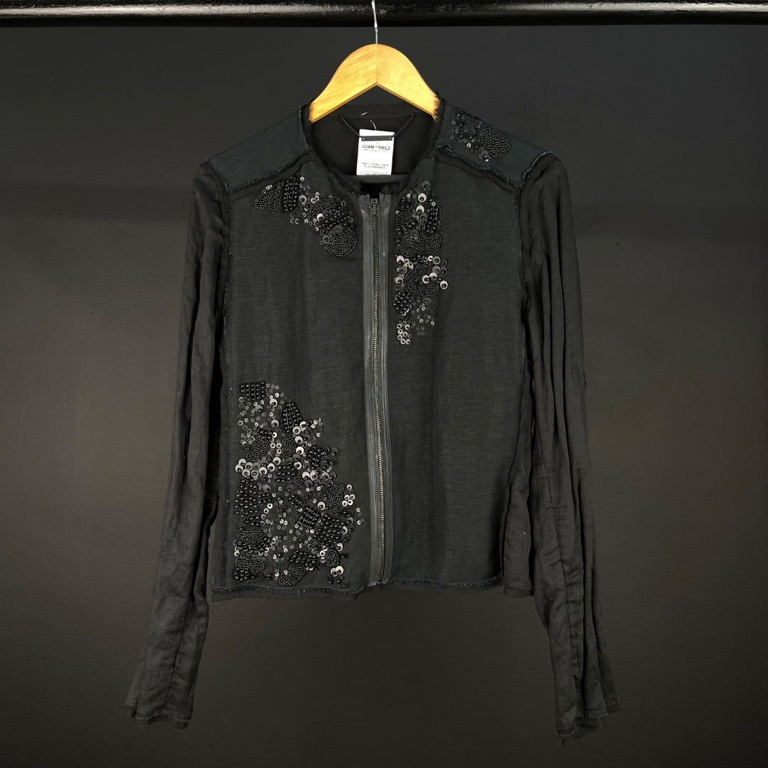 TAHARI Campera Negro Talle M