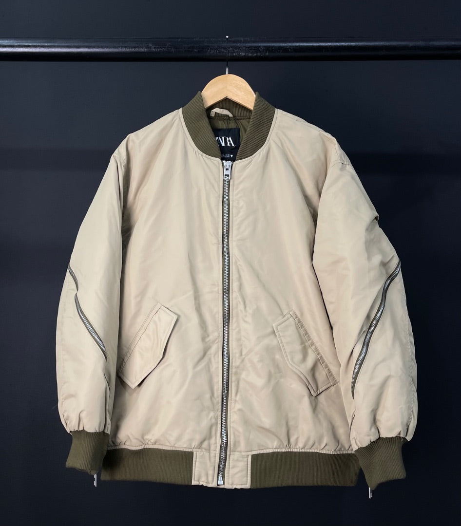 ZARA Campera Beige Talle XL