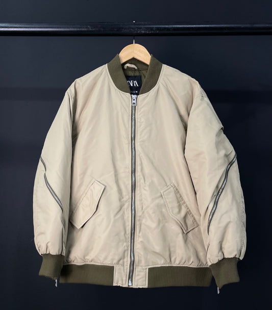 ZARA Campera Beige Talle XL