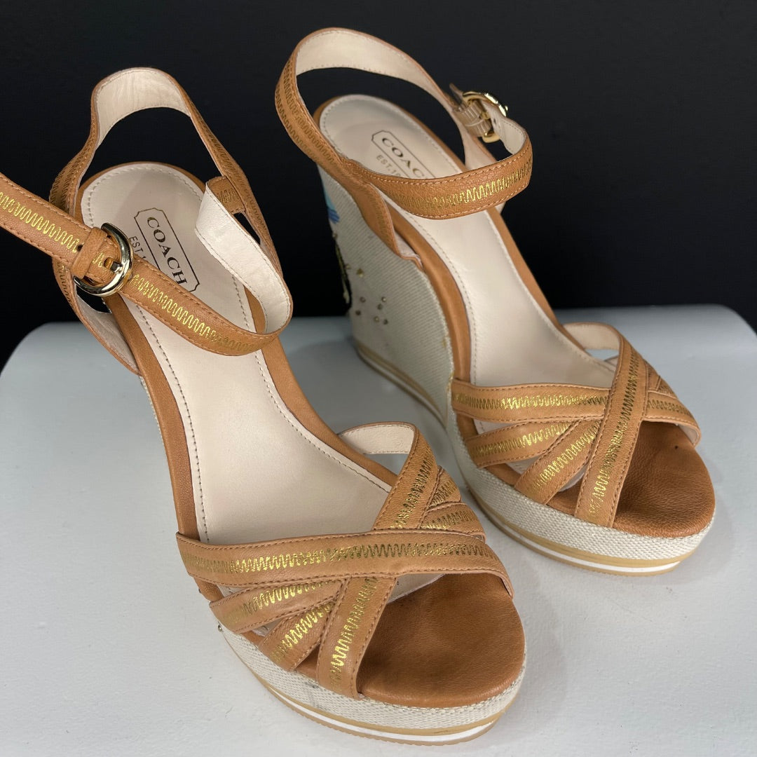 COACH Sandalias Marron Talle 37,5