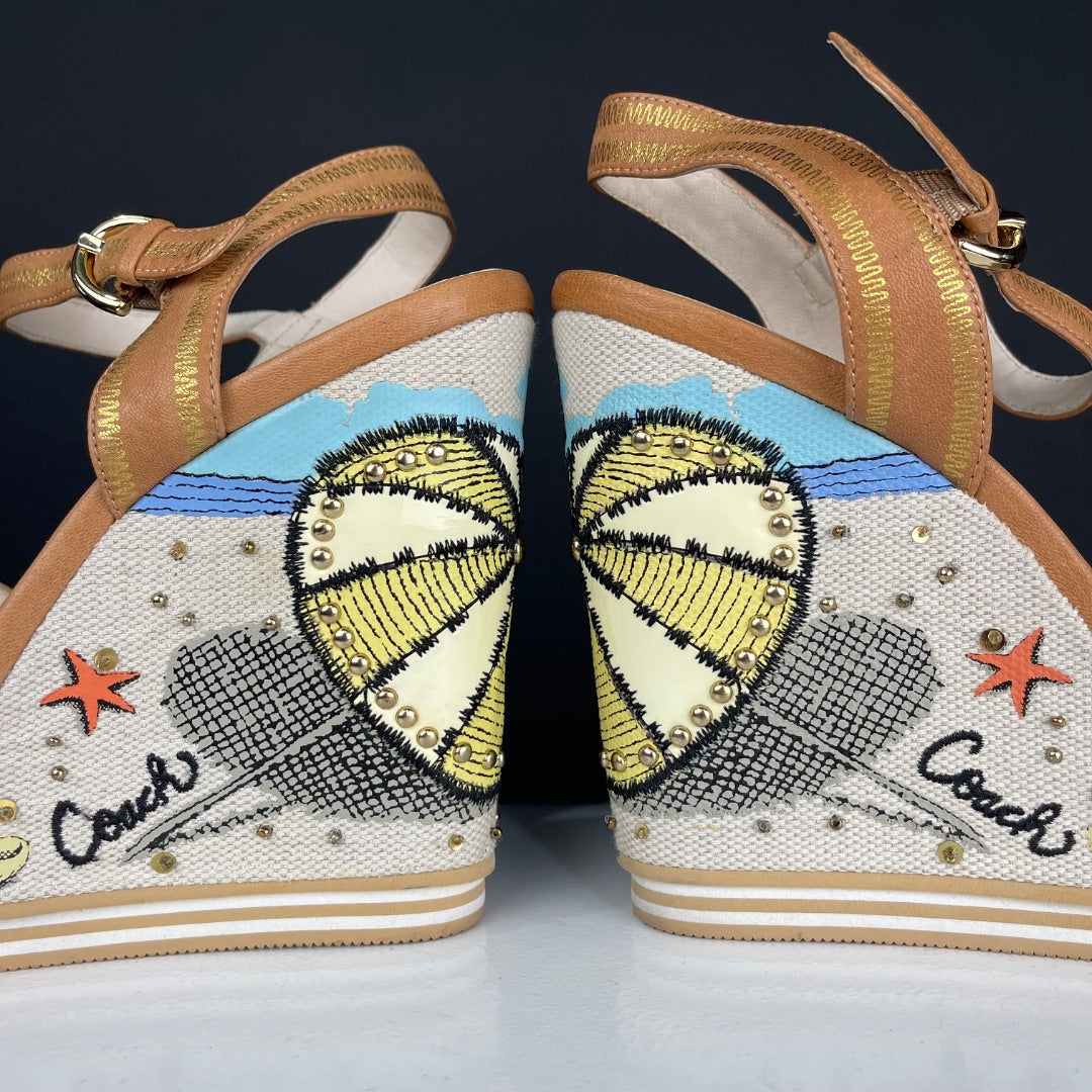 COACH Sandalias Marron Talle 37,5