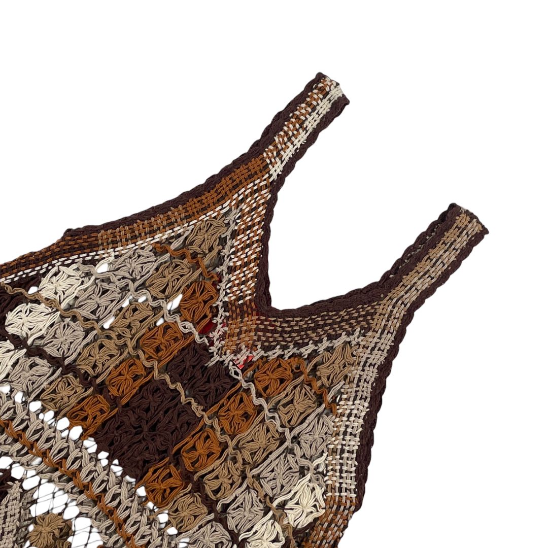 Vestido Sin Manga  SIN MARCA  Marron Talle S