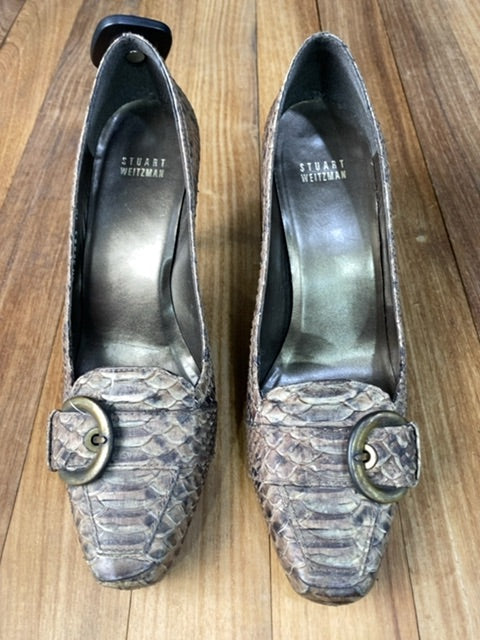 Zapato Taco Alto  STUART WEITZMAN  Varios  Reptil Talle 10