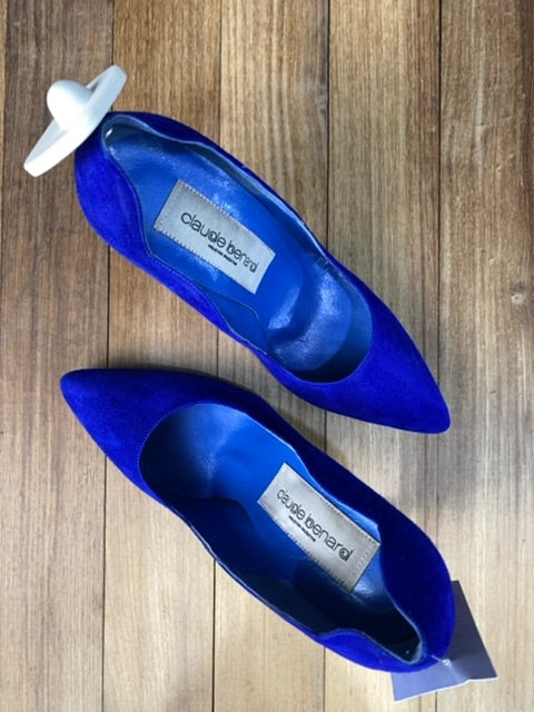 Zapato Taco Alto  CLAUDE BERNARD  Azul Talle 38