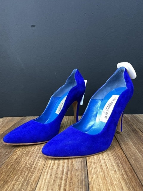 Zapato Taco Alto  CLAUDE BERNARD  Azul Talle 38