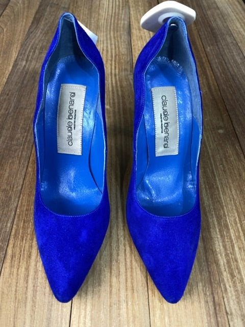 Zapato Taco Alto  CLAUDE BERNARD  Azul Talle 38