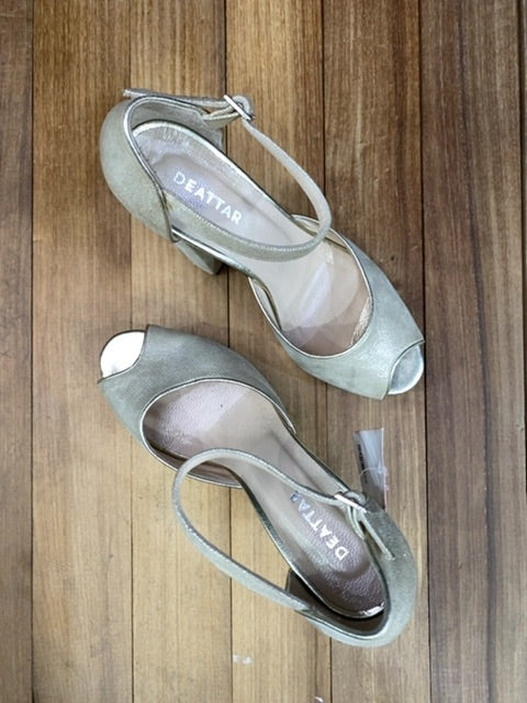 Taco Alto Grueso  SIN MARCA  Peltre Talle 39